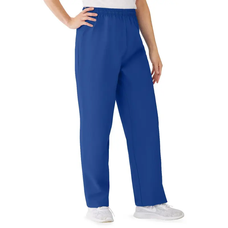 AngelStat Women's Elastic Waist Scrub Pants with Drawstring, Size L, Sapphire, 1 EA (854NHTL) Each