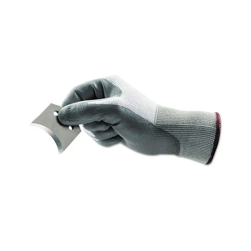Ansell HyFlex 11-644 Polyurethane Palm Coated Gloves, Size 8, Gray/White and Gray (012-11-644-8) 1 Dozen