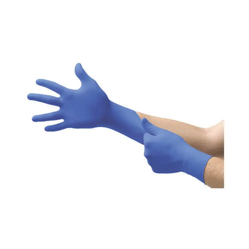 Ansell Cobalt N19 Nitrile Powder-Free Disposable Gloves, Textured, 3.9 mil Palm/4.3 mil Finger, Large, Cobalt (748-N193) Each