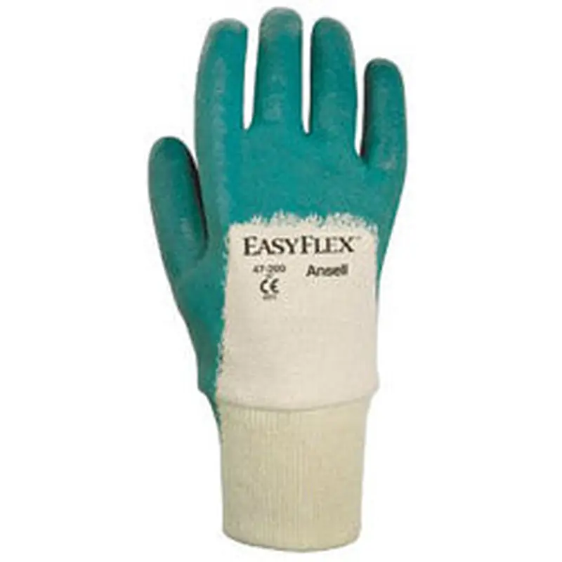 Ansell Easy Flex Gloves, Size 9, Aqua, Nitrile Coated (012-47-200-9) 12 Pairs