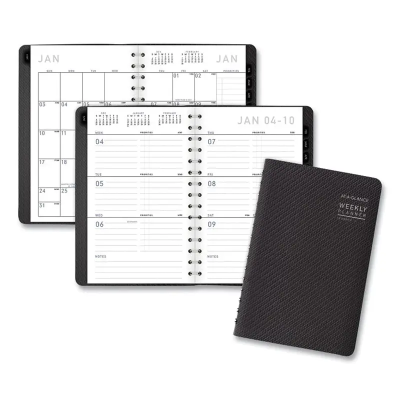 AT-A-GLANCE Contemporary Weekly/Monthly Planner, Open-Block Format, 8.5 x 5.5, Graphite Cover, 12-Month (Jan to Dec): 2026 (AAG70100X45) Each