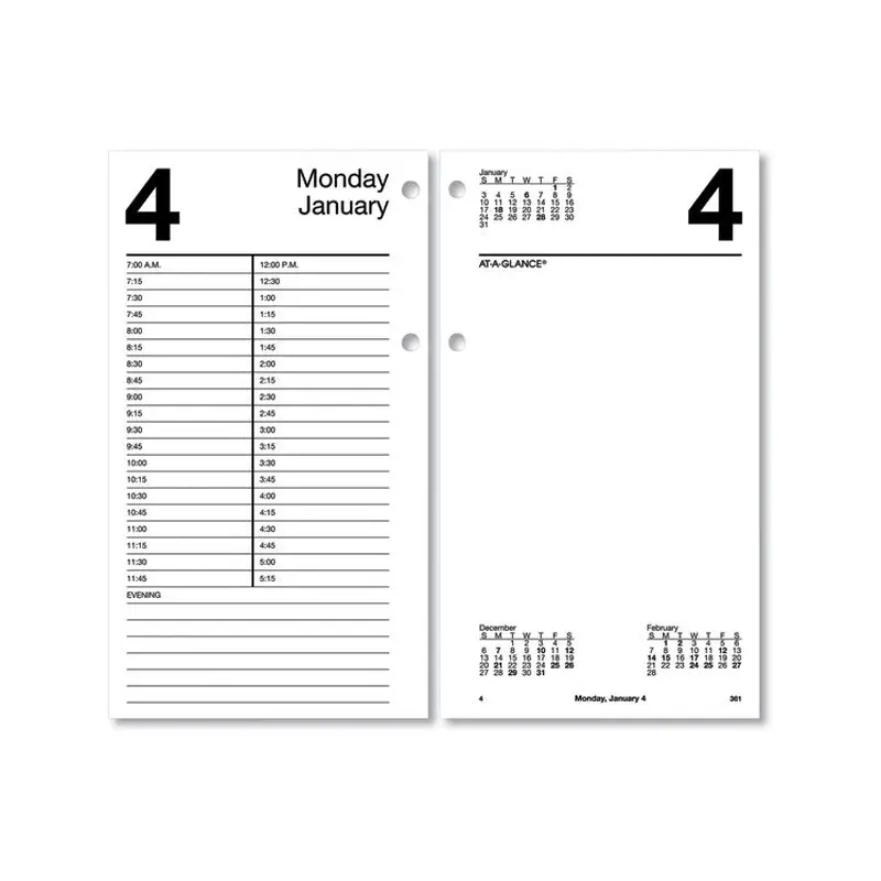 AT-A-GLANCE Large Desk Calendar Refill, 4.5 x 8, White Sheets, 12-Month (Jan to Dec): 2026 (AAGE21050) Each