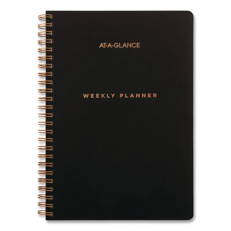 AT-A-GLANCE SignatureLiteAcademic Weekly Monthly Planners, 8 x 5, Black Cover, 12-Month (July to June): 2025 to 2026 (AAGYP20LA05) Each