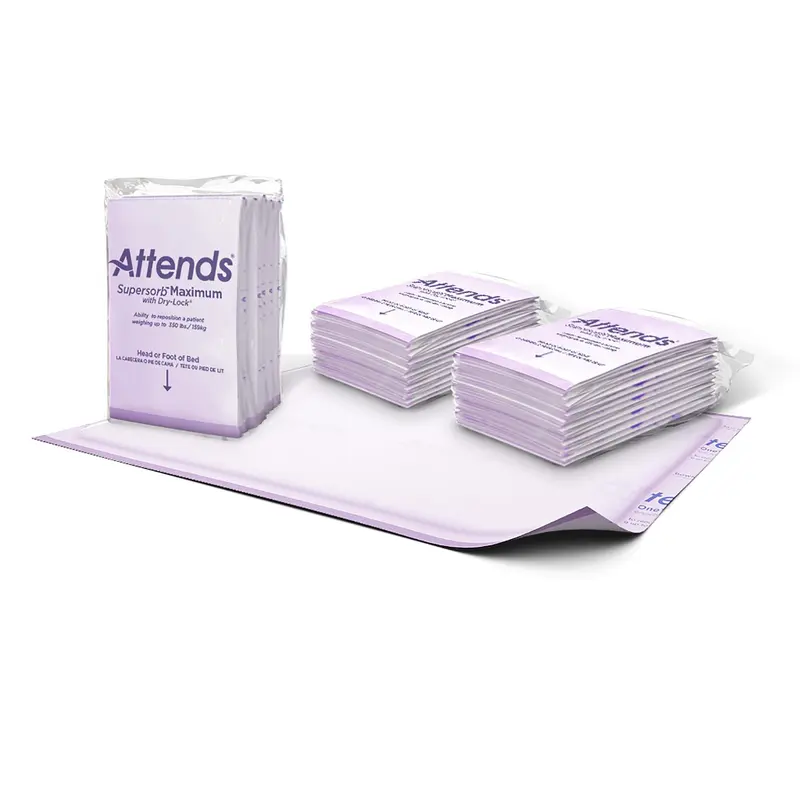 Attends Supersorb Maximum Disposable Underpad 30 X 36 Inch Dry-Lock Core Heavy Absorbency (775093_CS) 60/CS