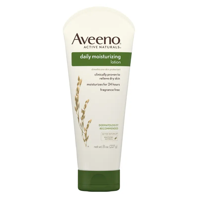 Aveeno Active Naturals Hand and Body Moisturizer 8 oz. Tube Unscented Cream (864895_CS) 12/CS