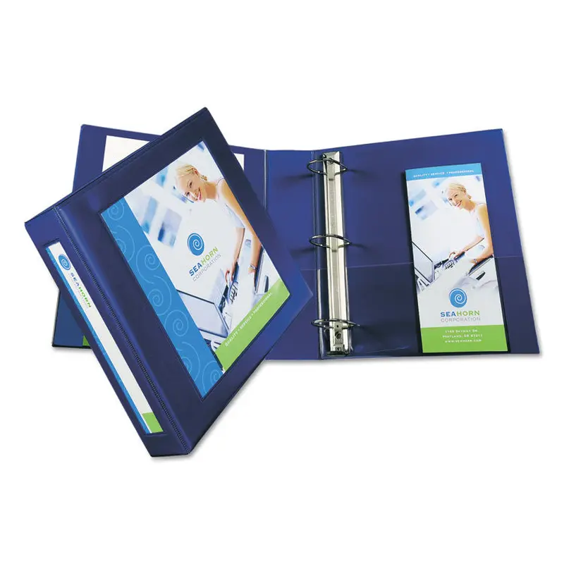 Avery Framed View Heavy-Duty Binders, 3 Rings, 2" Capacity, 11 x 8.5, Navy Blue (AVE68033) Each