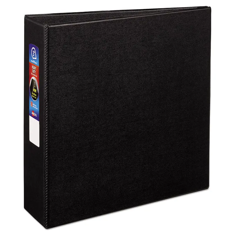 Avery Heavy-Duty Non-View Binder with DuraHinge and Locking One Touch EZD Rings, 3 Rings, 3" Capacity, 11 x 8.5, Black (AVE79983) Each