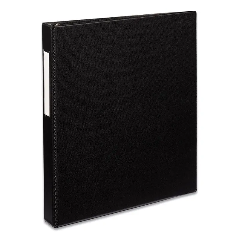 Avery Durable Non-View Binder with DuraHinge and EZD Rings, 3 Rings, 1" Capacity, 11 x 8.5, Black, (8302) (AVE08302) Each