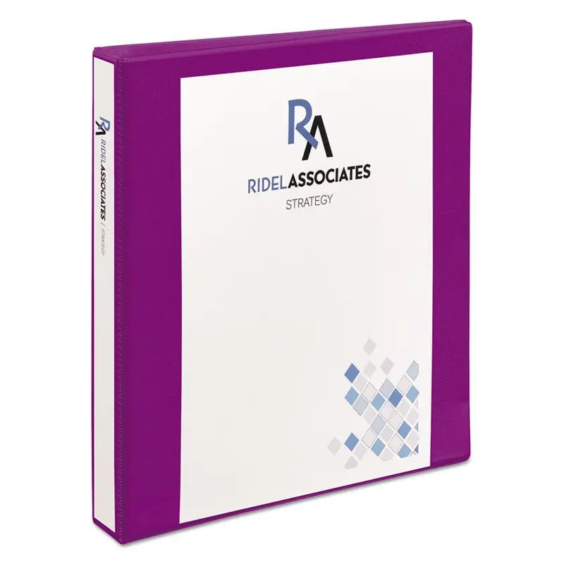 Avery Durable View Binder with DuraHinge and Slant Rings, 3 Rings, 1" Capacity, 11 x 8.5, Purple (AVE17294) Each