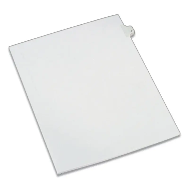 Avery Preprinted Legal Exhibit Side Tab Index Dividers, Allstate Style, 10-Tab, 4, 11 x 8.5, White, 25/Pack (AVE82202) Set of 25