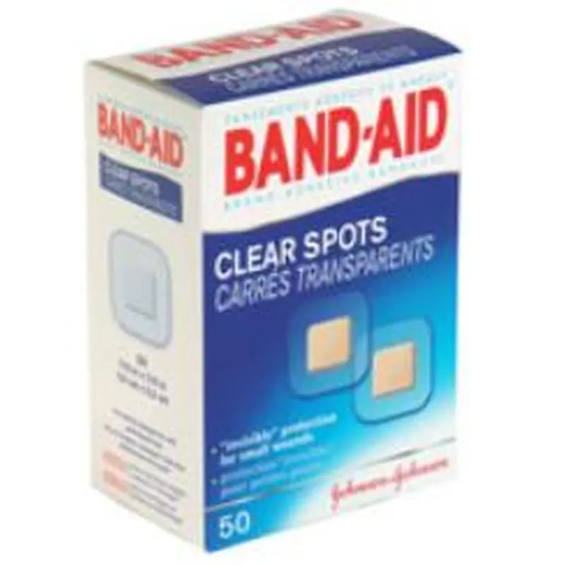 Band-Aid Adhesive Spot Bandage 7/8 X 7/8 Inch Plastic Square Clear Sterile (545677_BX) 1/BX