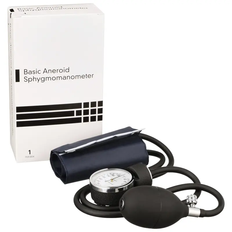 BASIC Aneroid Sphygmomanometer Unit Small Adult Cuff Nylon Cuff 12 - 17 cm Pocket Aneroid (363778_EA) 1/EA