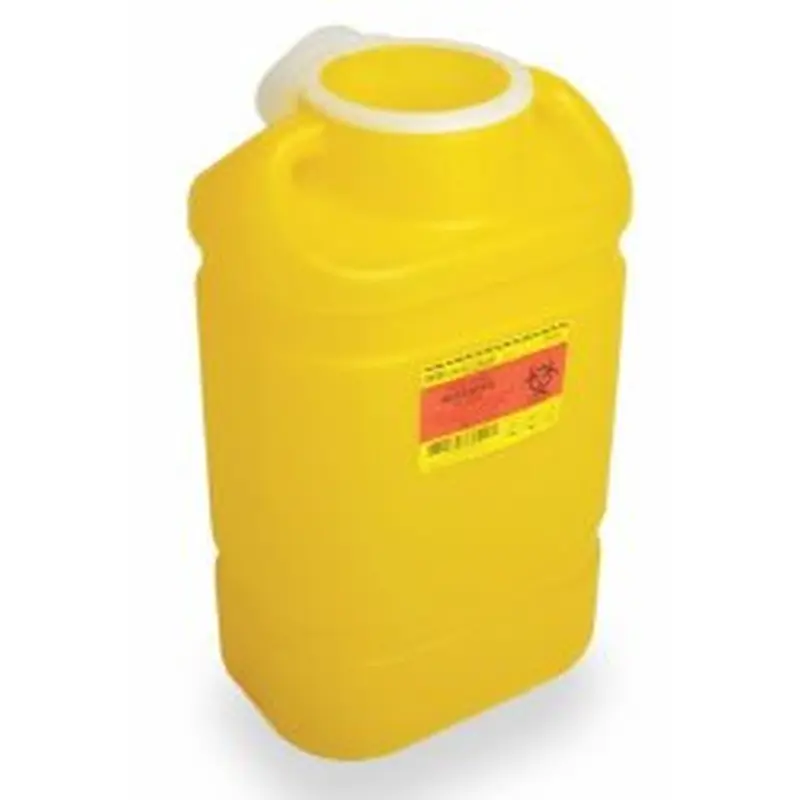 BD Chemotherapy Waste Container Yellow Base 12 H X 10-1/2 W X 7-1/2 D Inch Vertical Entry 3 Gallon (736234_CS) 12/CS