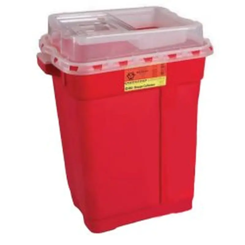 BD Sharps Container Red Base 26-1/4 H X 20 W X 14-3/4 D Inch Vertical Entry 19 Gallon (421337_EA) 1/EA