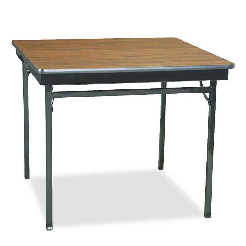 Barricks Special Size Folding Table, Square, 36w x 36d x 30h, Walnut/Black (BRKCL36WA) Each