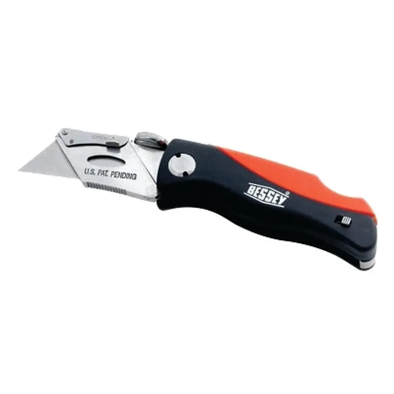 Bessey BKPH Lock-Back Utility Knife, 6-1/4 in L, Utility Steel Blade, ABS, Red/Black (013-D-BKPH) Each
