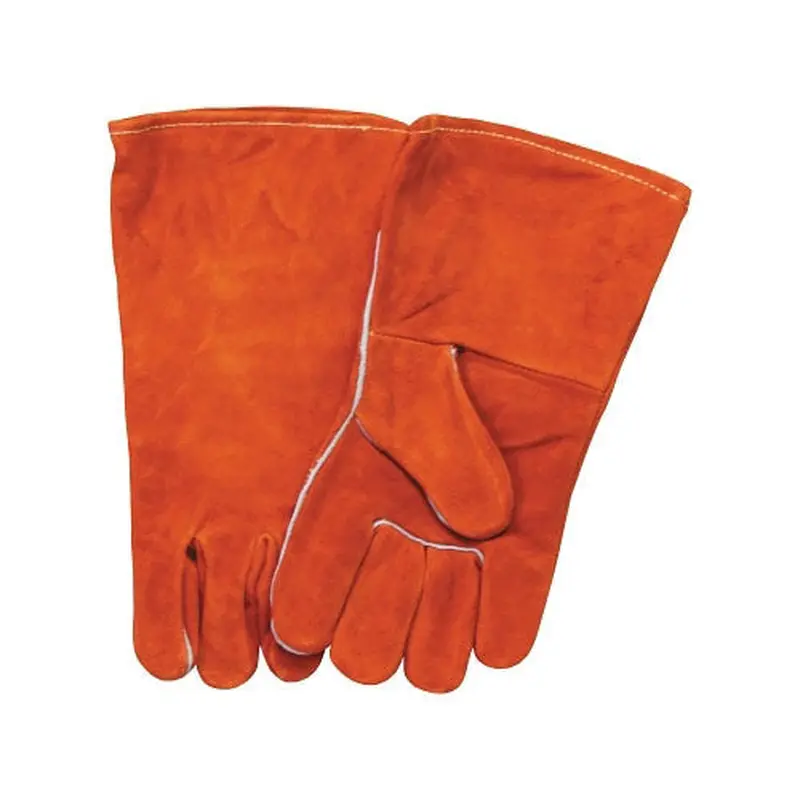 Best Welds Split Cowhide Kevlar Welding Gloves, Large, Russet, 4 in Gauntlet, Full Sock Lining (902-18GC) 1 Pair