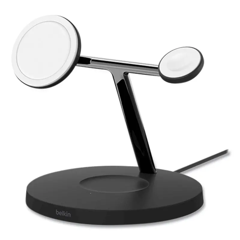 Belkin BOOST CHARGE Pro 3-in-1 Wireless Charger, 15 W, Black (BLKWIZ017TTBK) Each