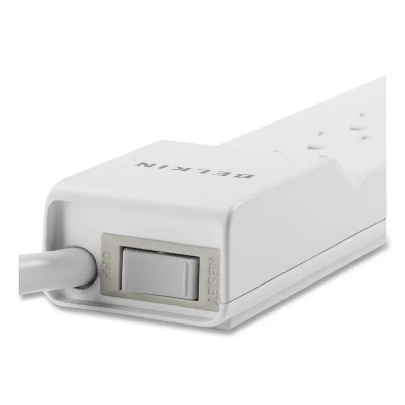 Belkin Home/Office Surge Protector, 6 AC Outlets, 6 ft Cord, 720 J, White (BLKBE10600006CM) Each