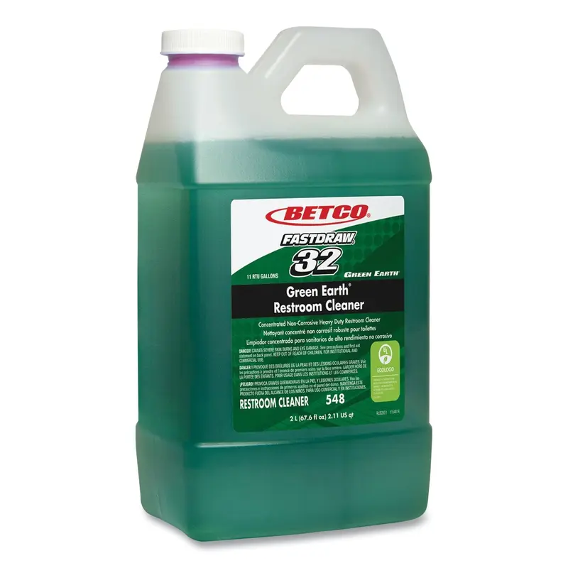 Betco Fastdraw 32 Green Earth Restroom Cleaner, Citrus Floral, 2 L Bottle, 4/Carton (BET5484700) Case of 4