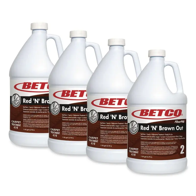 Betco FiberPro Red 'N' Brown Out, 1 gal Bottle, 4/Carton (BET4190400) Case of 4