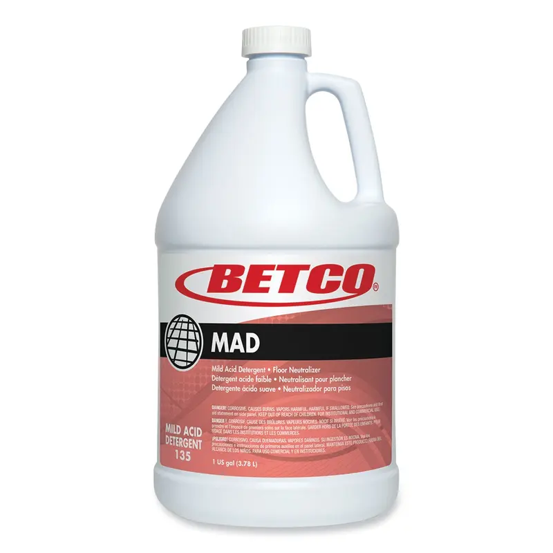 Betco MAD Detergent, Characteristic Scent, 1 gal, 4/Carton (BET1350400) Case of 4