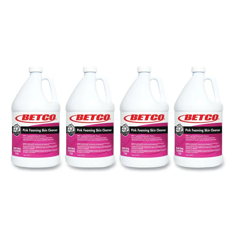 Betco Pink Foaming Skin Cleanser, Fresh, 1 gal Bottle, 4/Carton (BET7500400) Each