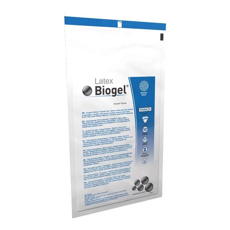 Biogel M Surgical Glove Size 8.5 Sterile Latex Standard Cuff Length Micro-Textured Straw Not Chemo Approved (195119_PR) 1/PR
