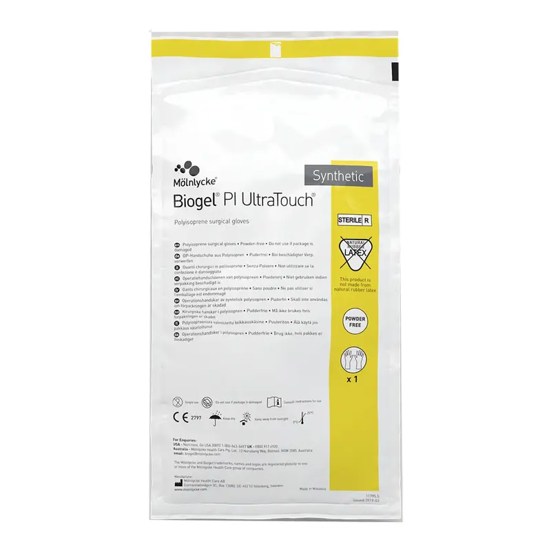Biogel PI UltraTouch Surgical Glove Size 8 Sterile Polyisoprene Standard Cuff Length Micro-Textured Opaque Beige Chemo Tested (639051_BX) 50/BX