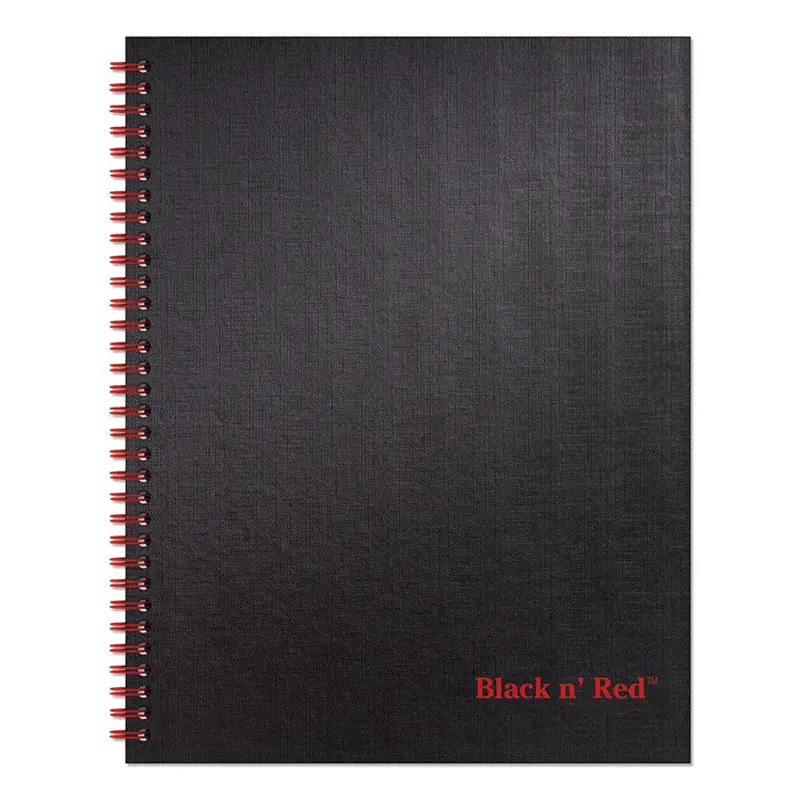 Black n' Red Hardcover Twinwire Notebooks, SCRIBZEE Compatible, 1-Subject, Wide/Legal Rule, Black Cover, (70) 11 x 8.5 Sheets (JDKK67030) Each
