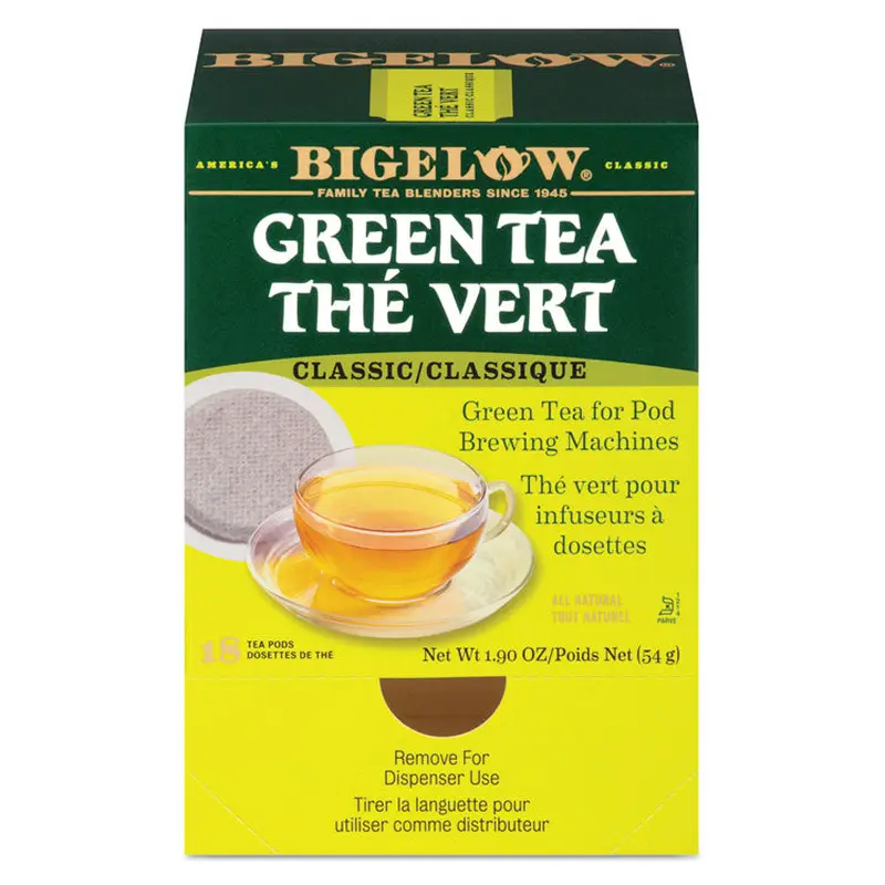 Bigelow Green Tea Pods, 1.90 oz, 18/Box (BTC007906) Box of 18