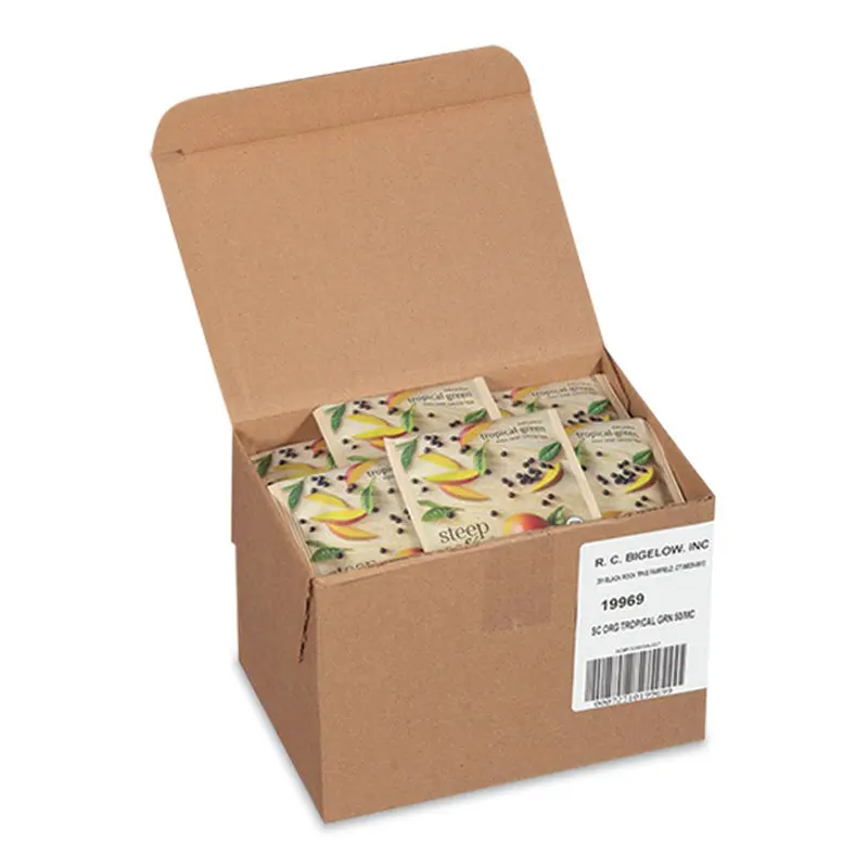 Bigelow steep Cafe  Organic Green Tea, Tropical, 50 Bags/Carton (BTCRCB19969) Case of 50