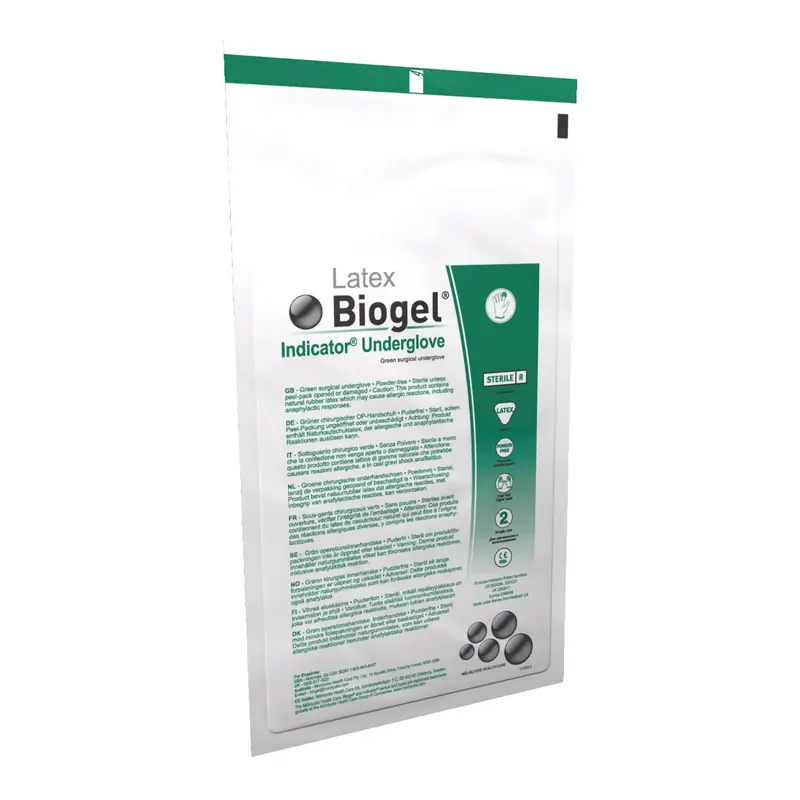 Biogel Indicator Underglove Surgical Underglove Size 7.5 Sterile Latex Standard Cuff Length Smooth Green Not Chemo Approved (359958_PR) 1/PR