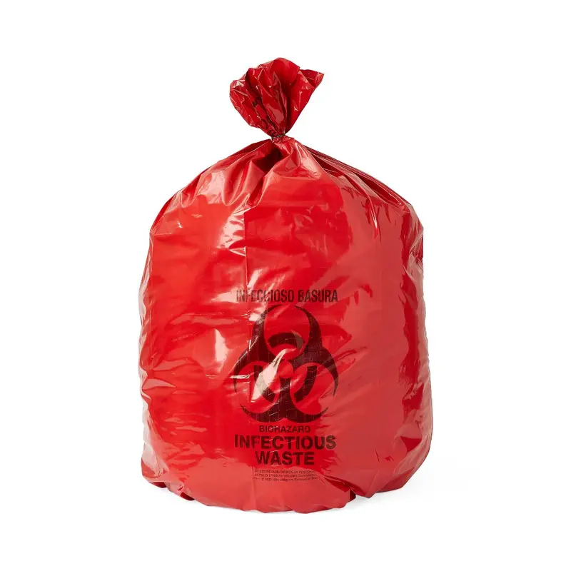 Biohazard Liner, Red, 31 x 43, 3.0 Mil, Flat, 100/CS (NON303143) Case of 100
