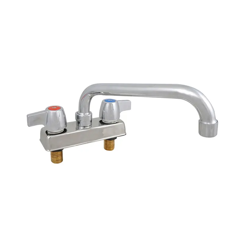BK Resources WorkForce Standard Duty Faucet, 3.87" Height/6" Reach, Chrome-Plated Brass (BKEBKD6) Each