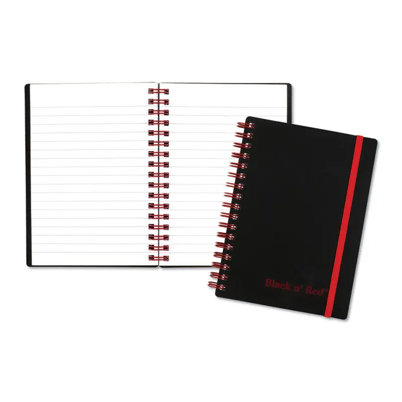 Black n' Red Flexible Cover Twinwire Notebooks, SCRIBZEE Compatible, 1-Subject, Wide/Legal Rule, Black Cover, (70) 5.88 x 4.13 Sheets (JDKF67010) Each