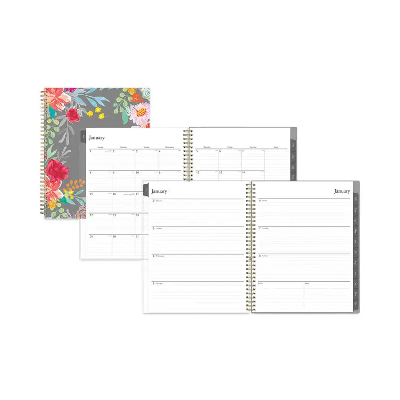 Blue Sky Sophie Frosted Weekly/Monthly Planner, Floral Artwork, 11 x 8.5, Multicolor Cover, 12-Month (Jan to Dec): 2026 (BLS140087) Each