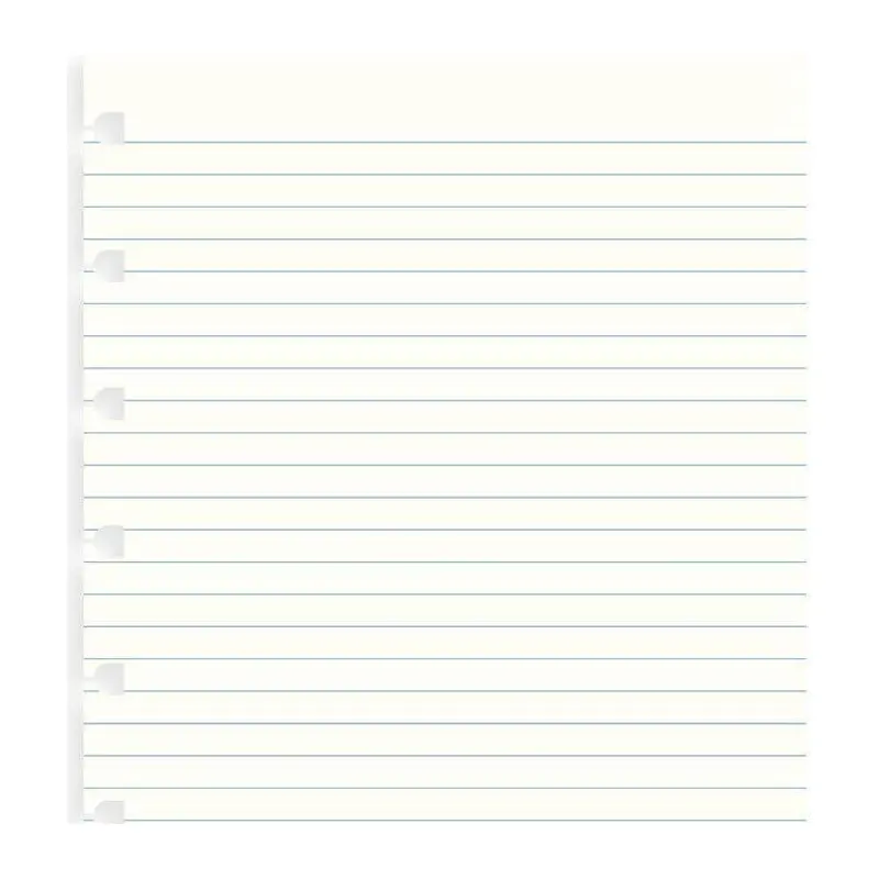 A5 FILOFAX REFILL RULED SHEET
