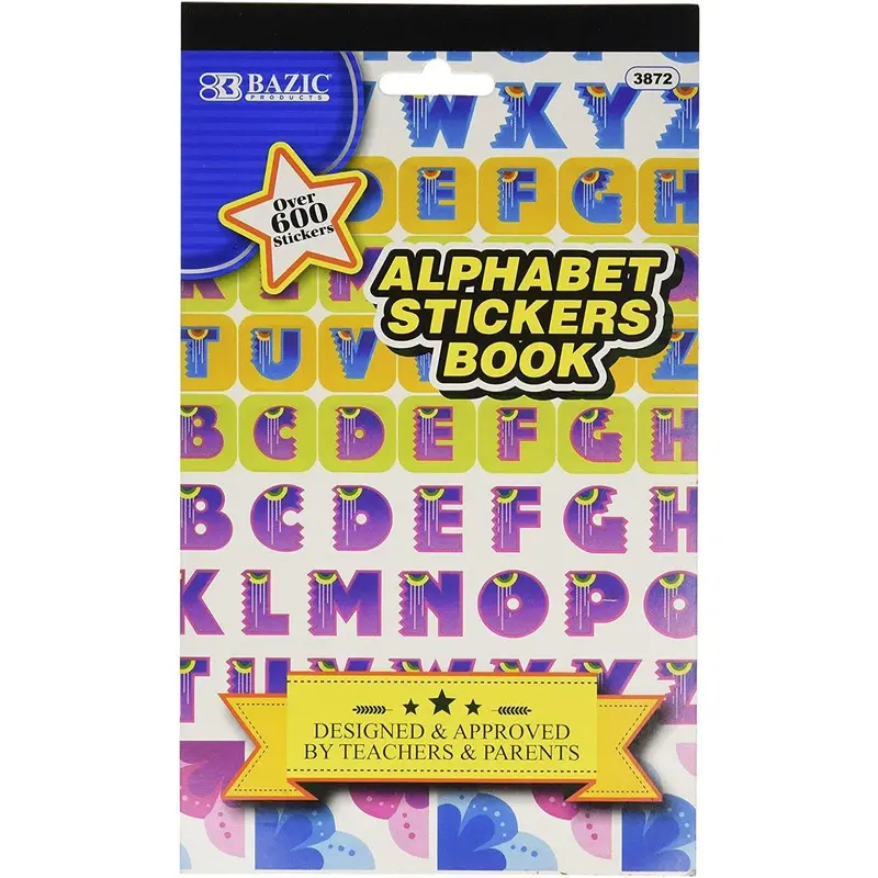ALPHABET STICKER BOOK 600 PC