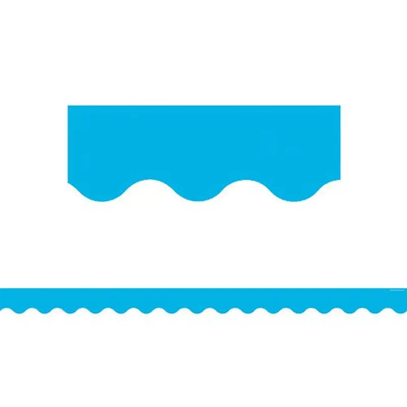 AQUA SOLID SCALLOPED BORDER