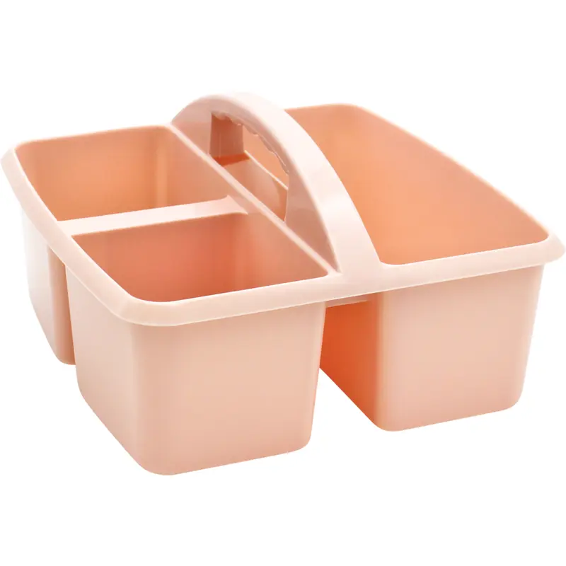 BLUSH PLASTIC STORAGE CADDY