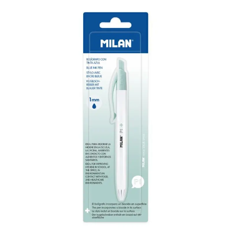 BOLIGRAFO P1 ANTIBACTERIAL TINTA AZUL