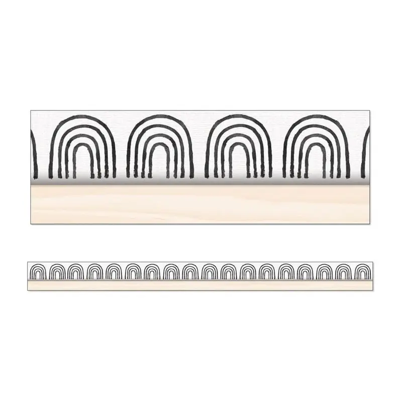Black & White Rainbows Borders