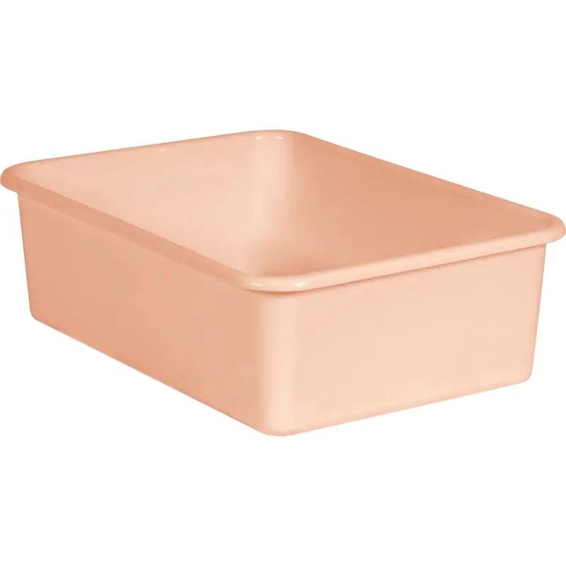 BLUSH LARGE PLASTIC STORAGE BIN