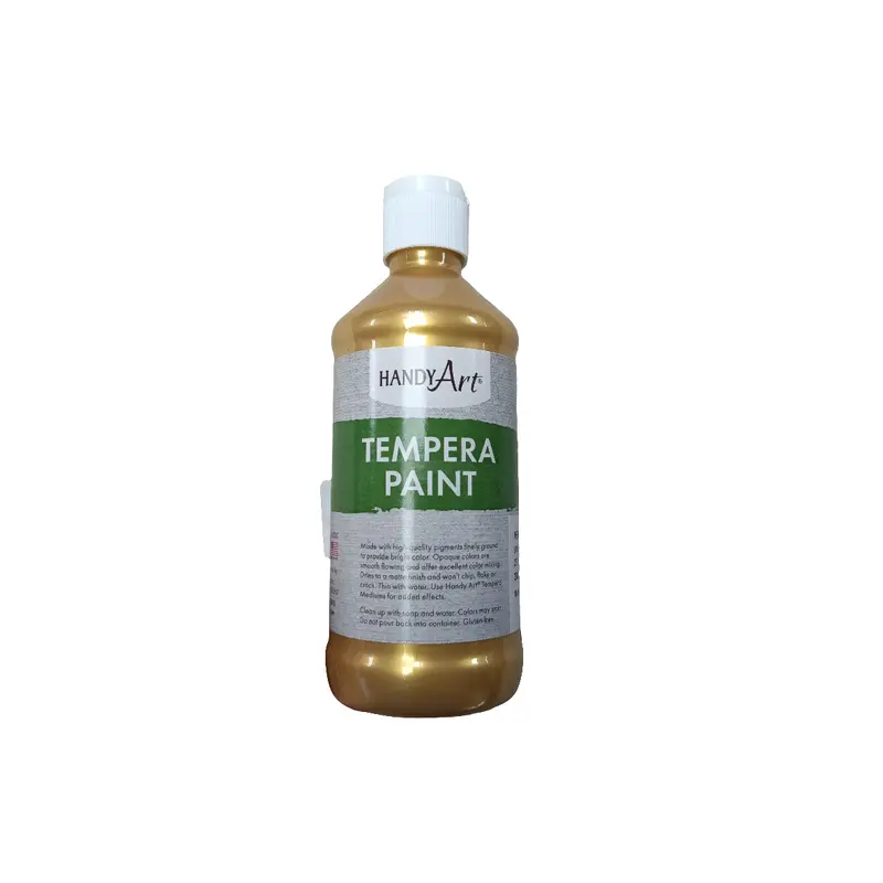 TEMPERA PAINT GOLD METALLIC 8 OZ
