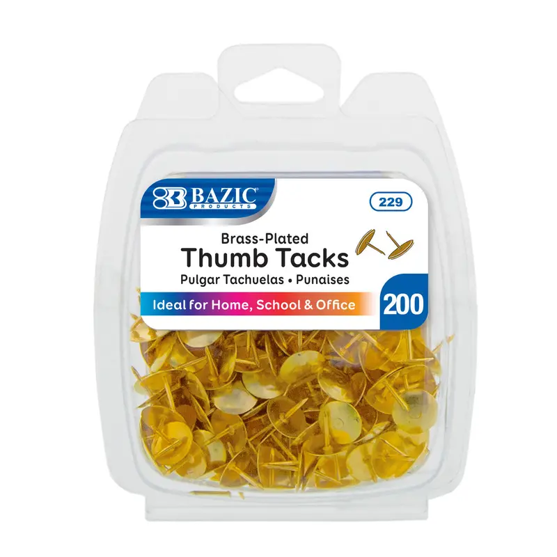 THUMB TACK GOLD 200/PK