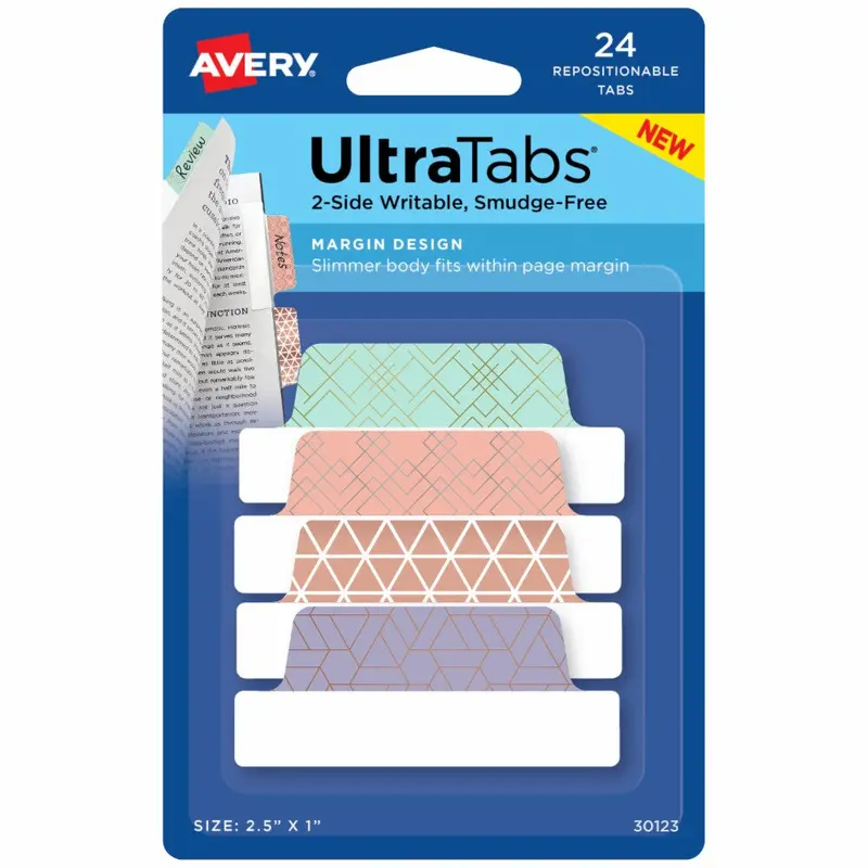 ULTRA TABS 24 MARGIN 2-SIDE METALLIC GEOMETRIC