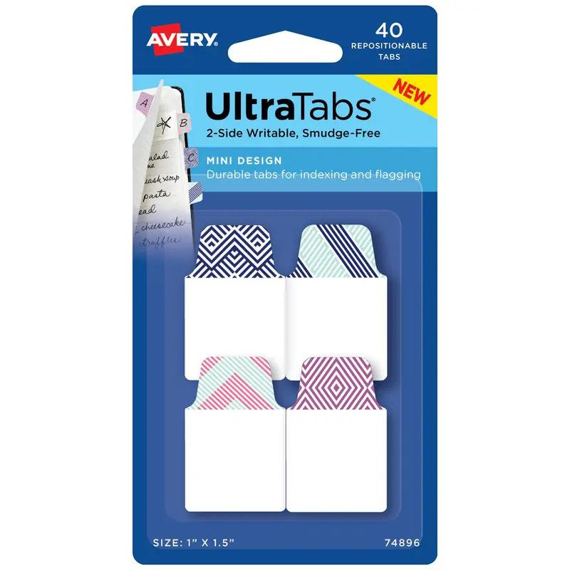 ULTRA TABS 40 MINI 2-SIDE GEOMETRIC DESIGNS