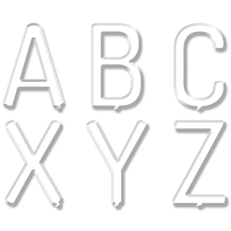 WHITE LETTER BOARD 2" STICKERS UPPER 133 STICKERS