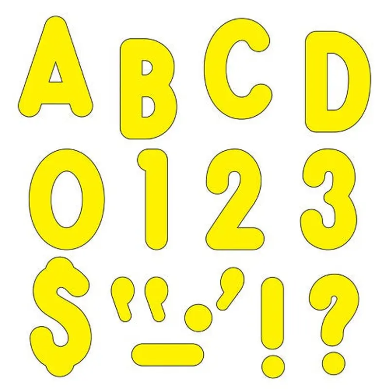YELLOW UPPERCASE BILLBOARD LETTER